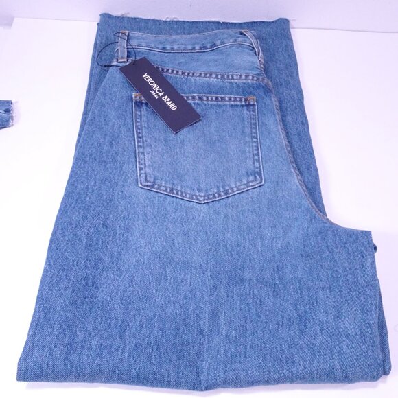 Veronica Beard Taylor Cropped High Rise Wide Enough Said Blue Jeans NWT 298 29 - Picture 8 of 9